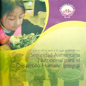 Seguridad Alimentaria Nutricional para el Desarrollo Humano Integral